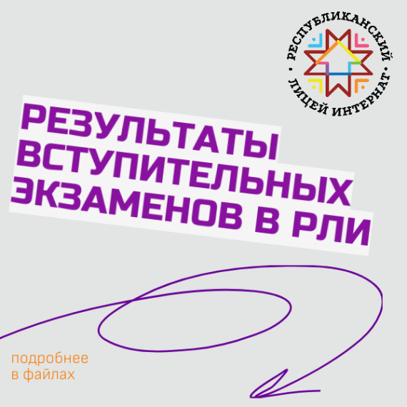 Результаты вступительных экзаменов в БУОШИ УР "РЛИ" от 21 06 2024 года.